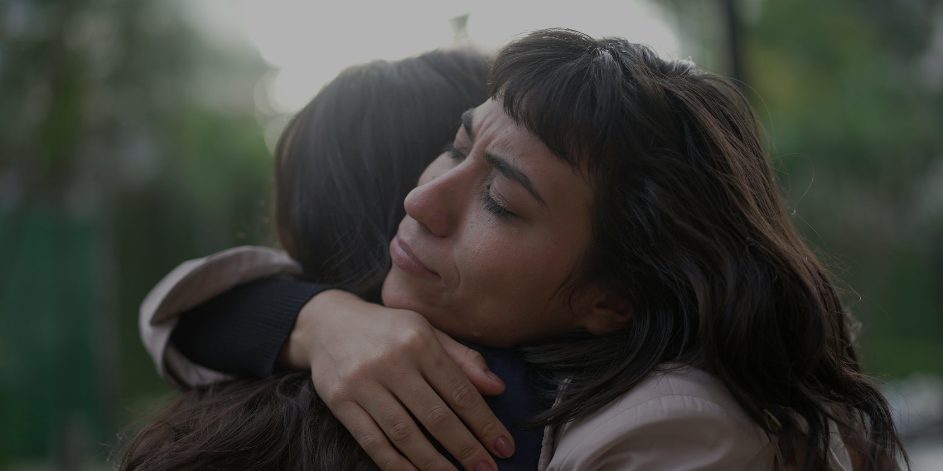 two people hugging