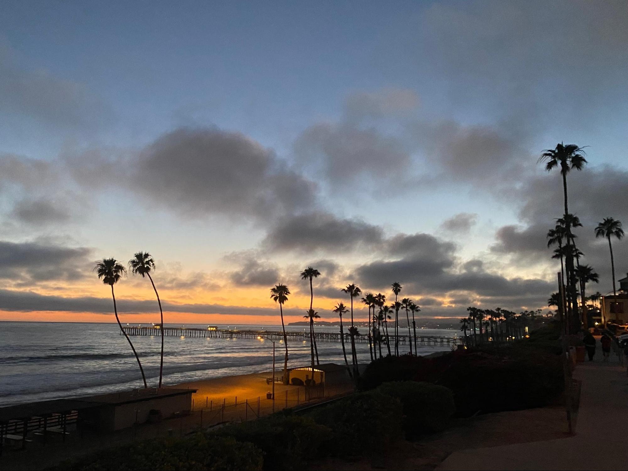View of beach on the coast of California