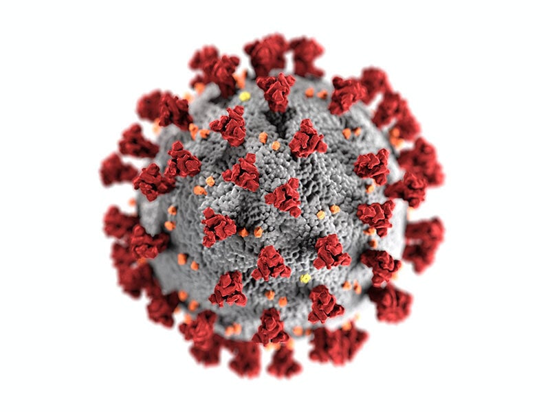 coronavirus isolated on white background