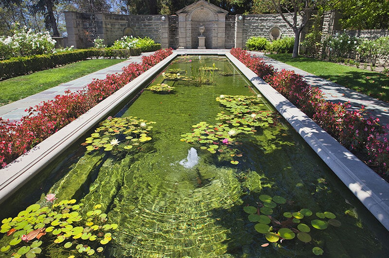 Gatehouse greystone mansion & gardens in Beverly Hills