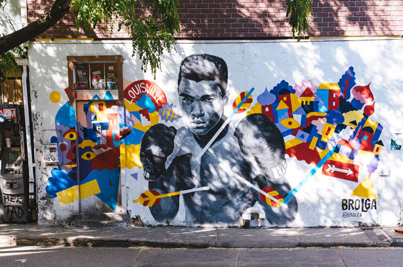 Muhammad Ali mural in Brooklyn, NY