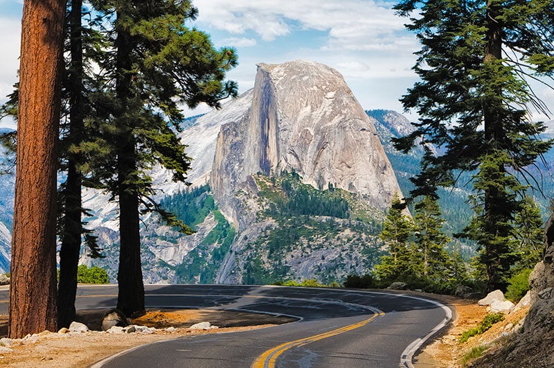 view of yosemite state park in california