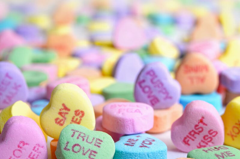 valentine's day candy message hearts