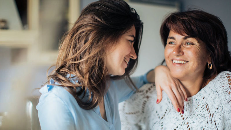 mother and daughter together on Mother's Day