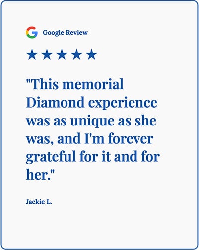 customer review on Google for Eterneva