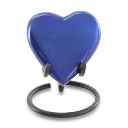 Keepsakes – Brass Heart brass heart keepsake on metal stand