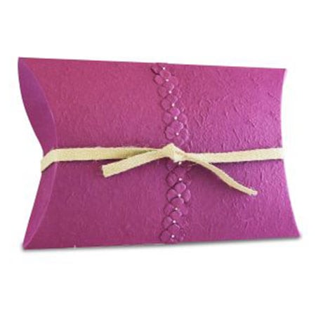 biodegradable burgundy purse style urn with tie