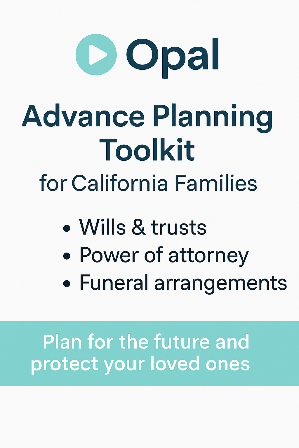 Advance planning checklist for California families