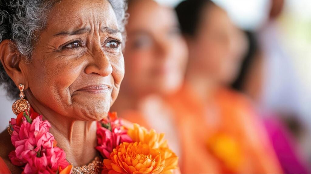 woman attending a celebration of life in Los Angeles