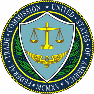 Logo of the Federal Trade Commission, which oversees federal compliance of the Funeral Rule