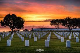 Picture of the beautiful grounds at Fort Rosecrans National Cemetery which has niches come available for cremation urns only through disinterment