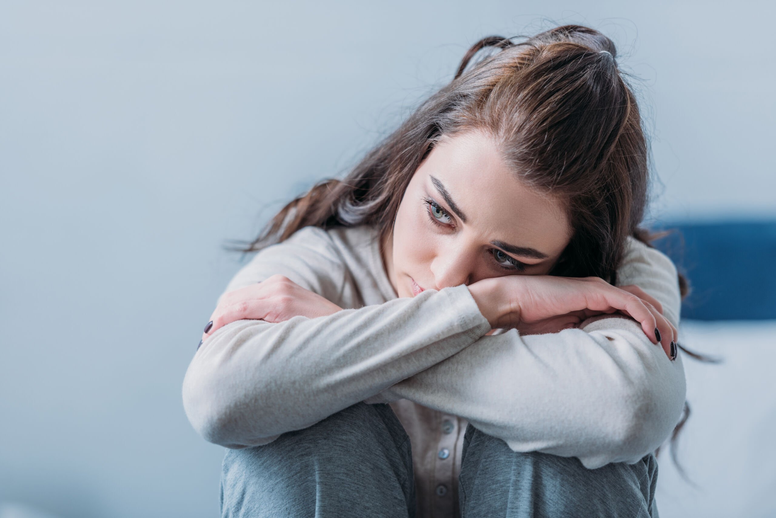 Woman experiencing grief or depression