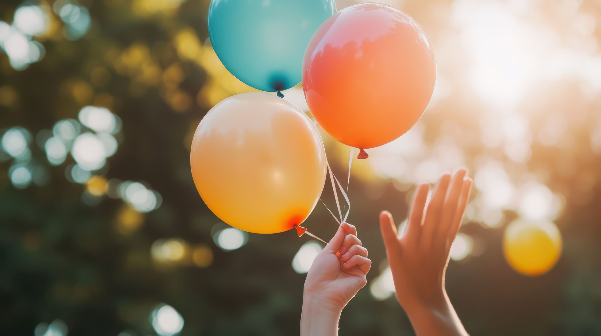 Balloon release at a celebration of life ceremony