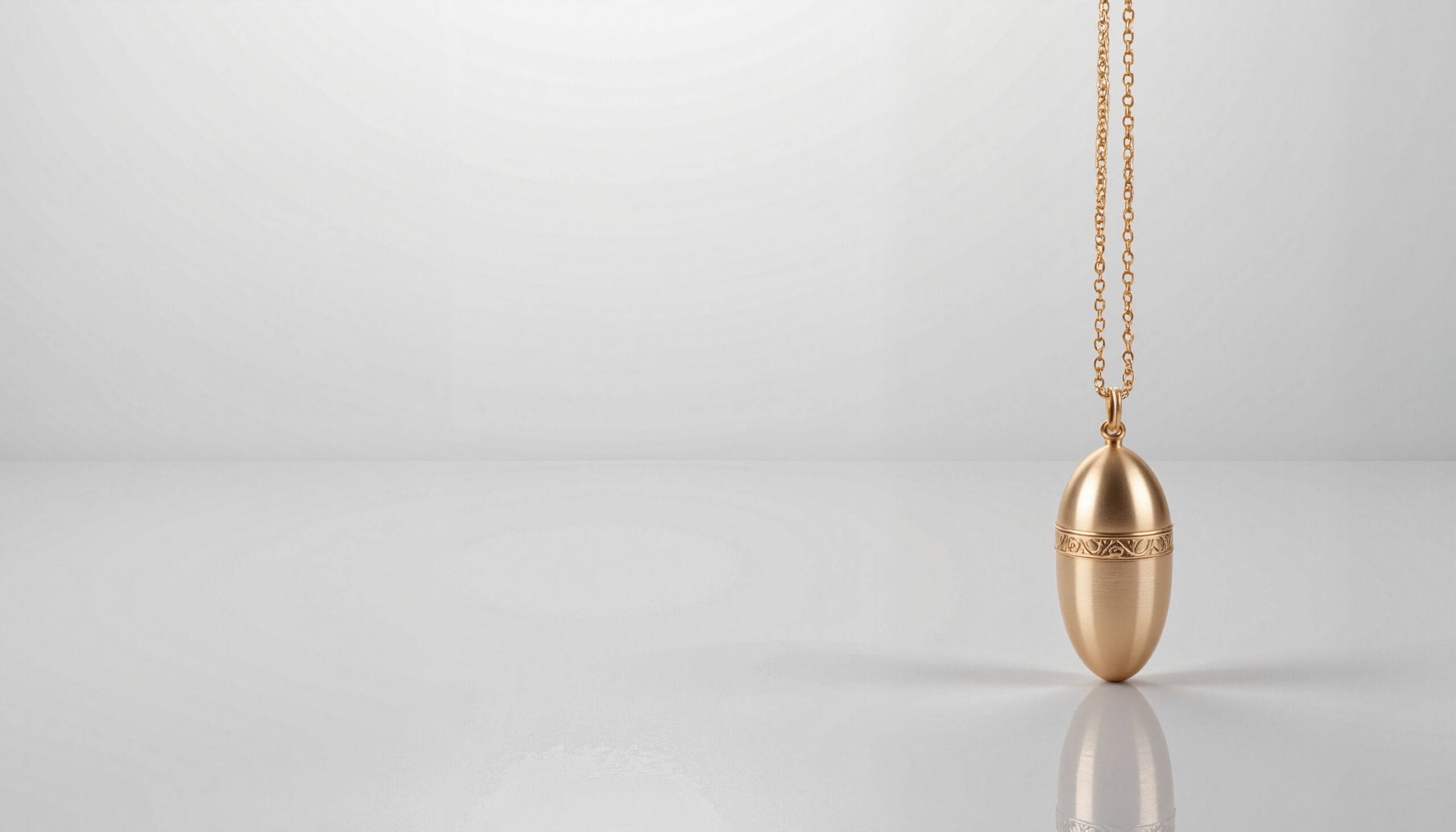 Elegant cremation urn pendant on delicate chain, remembrance symbol