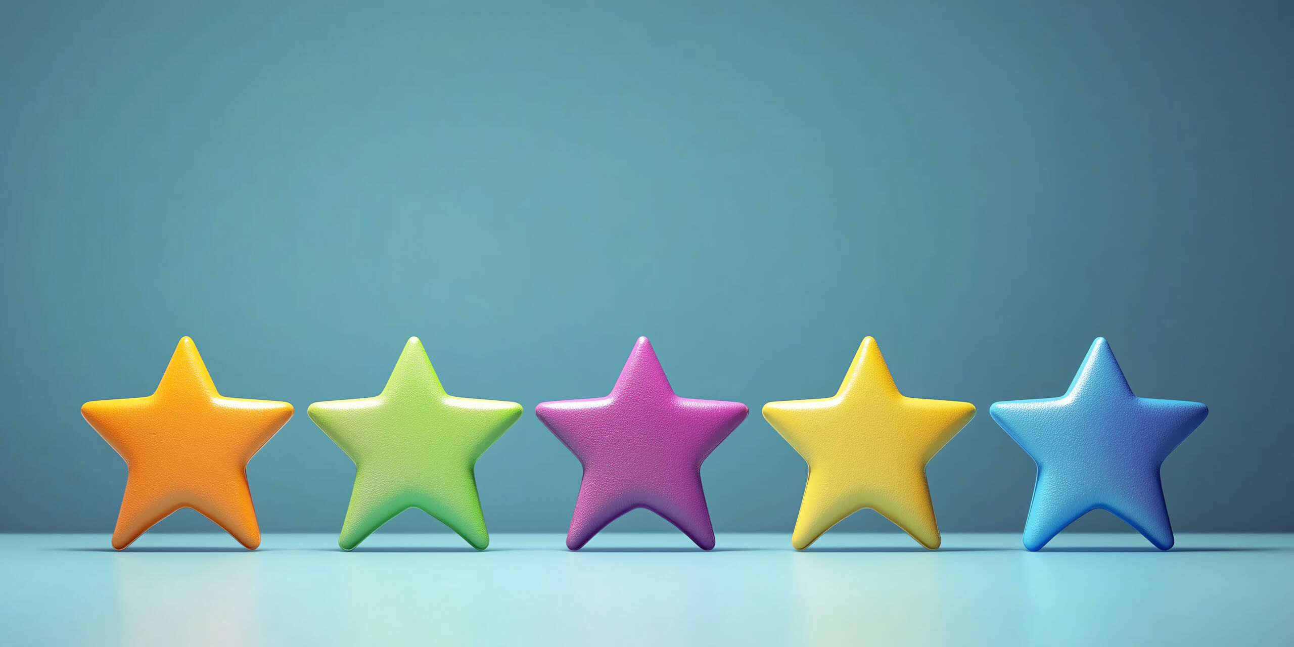 Five stars indicating positive customer service