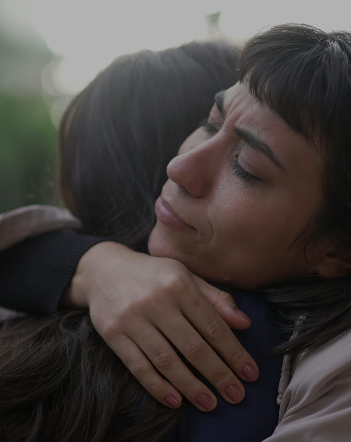 two people hugging