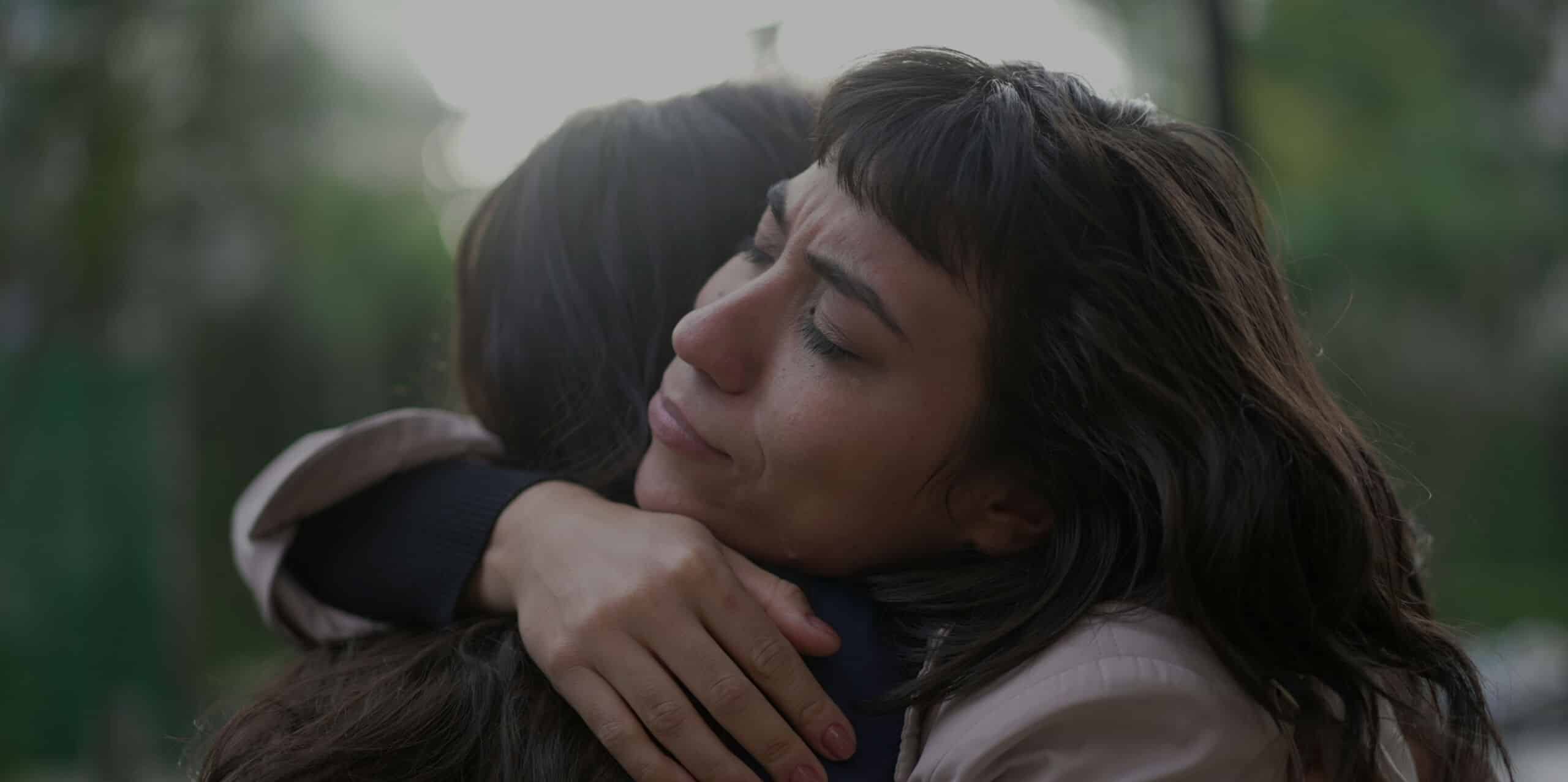 two people hugging