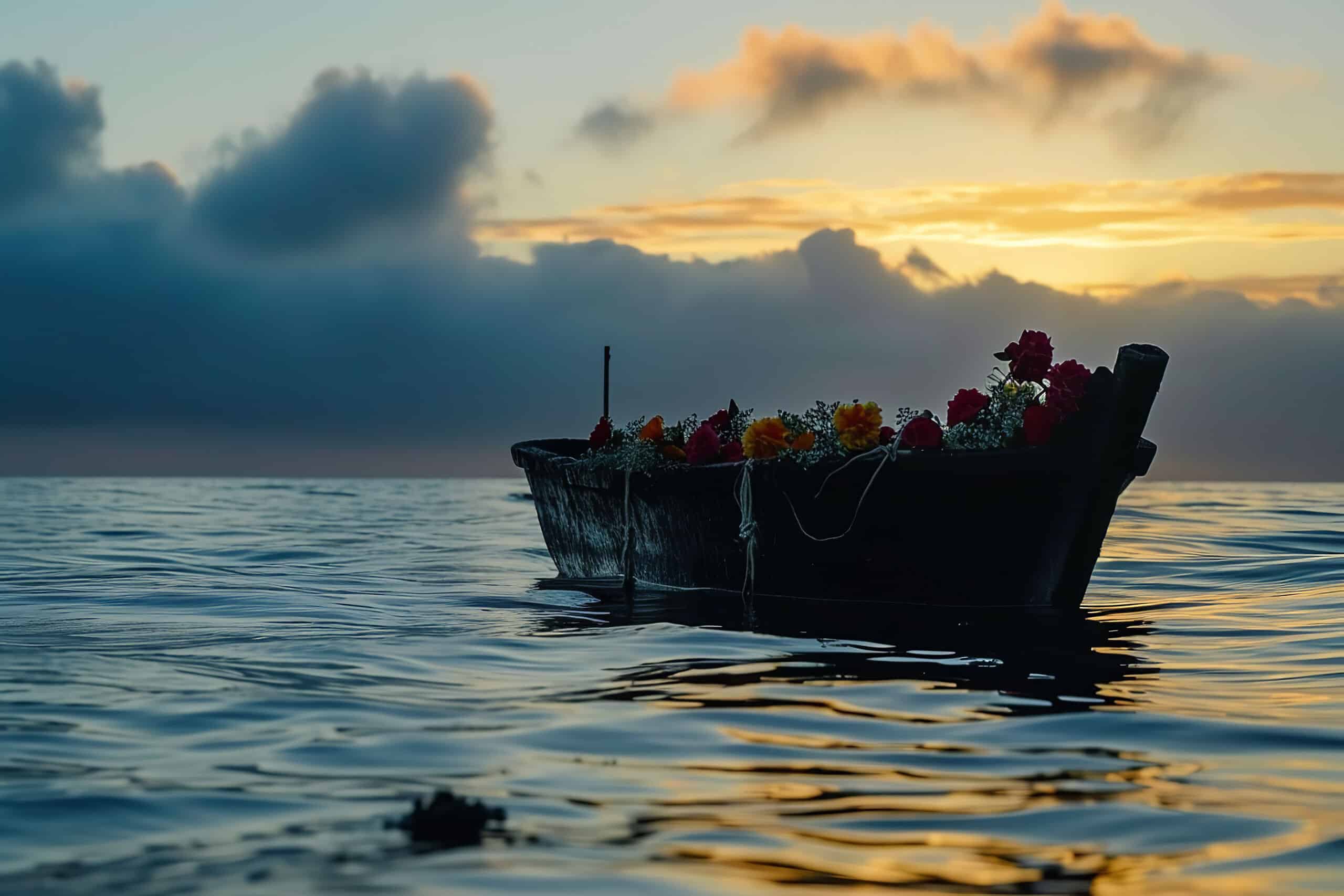 memorial boat goes out to sea