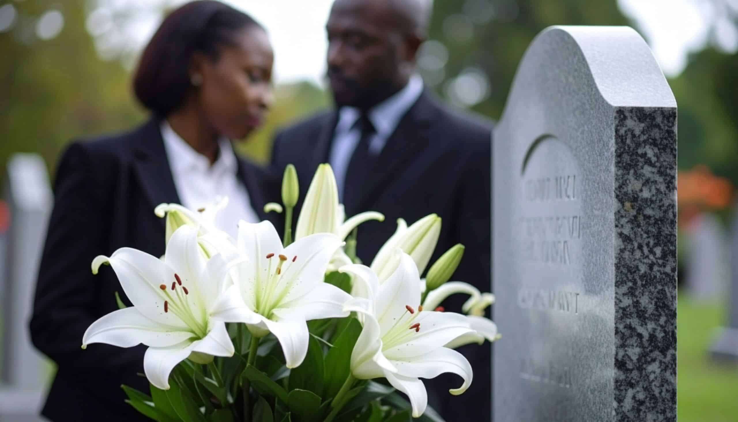 Black family mourning