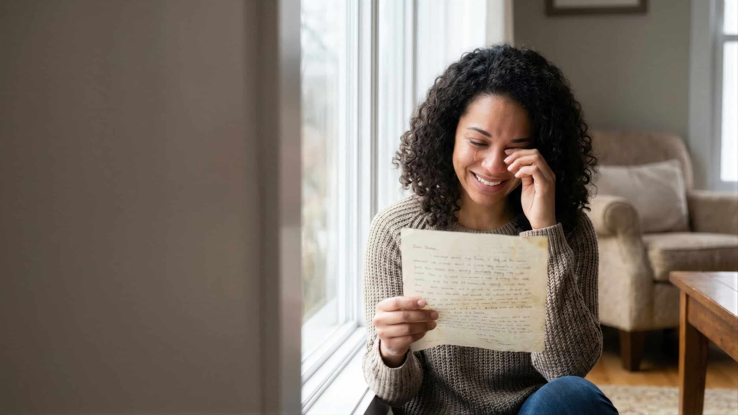 Woman coping with grief on Valentine's Day