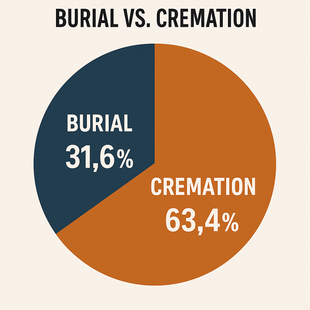Popularity of Cremation in California