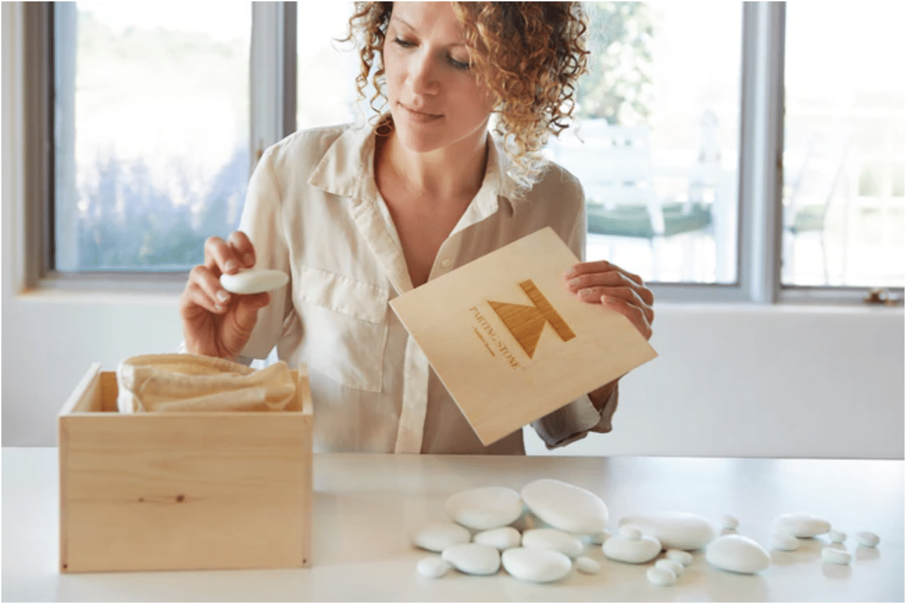 A woman reaps the benefits of the Opal Cremation and Parting Stone partnership
